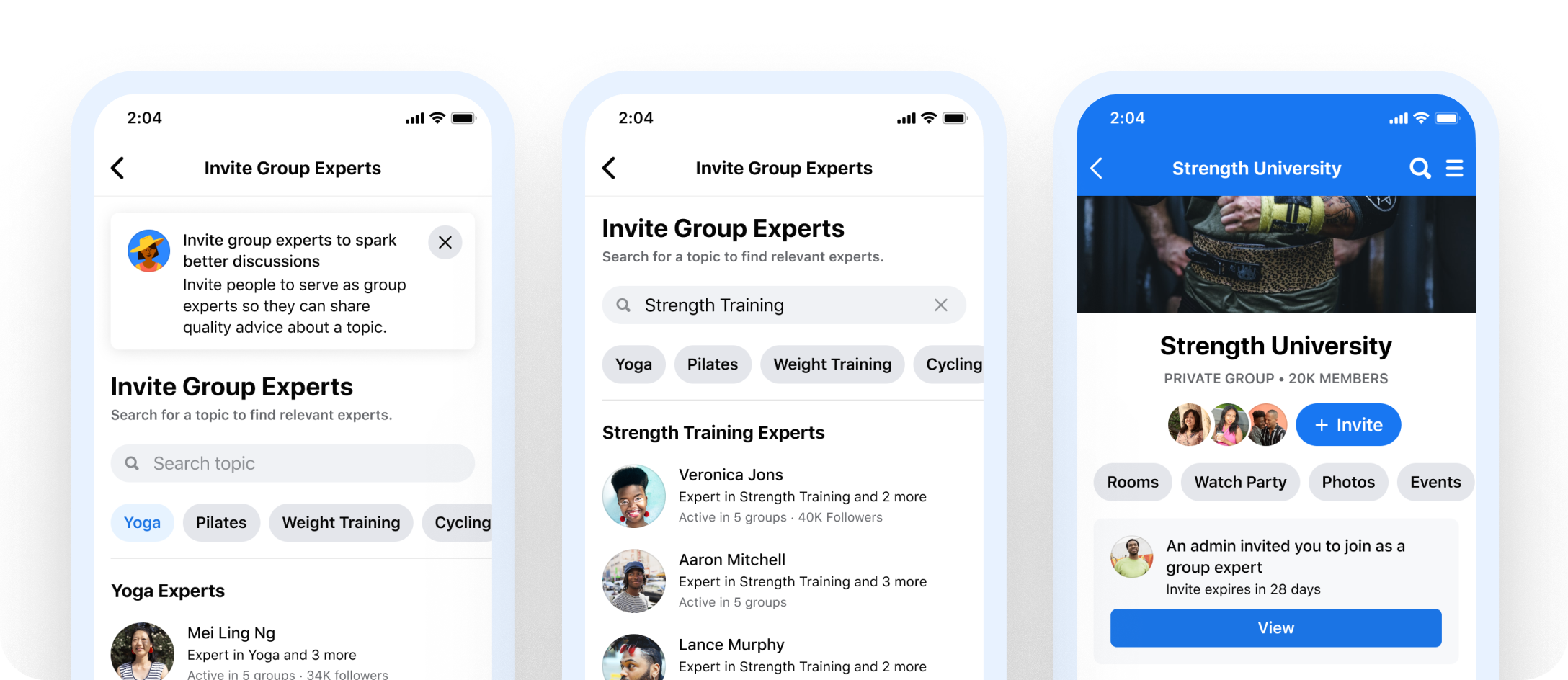 Admin discovery and invite flow
