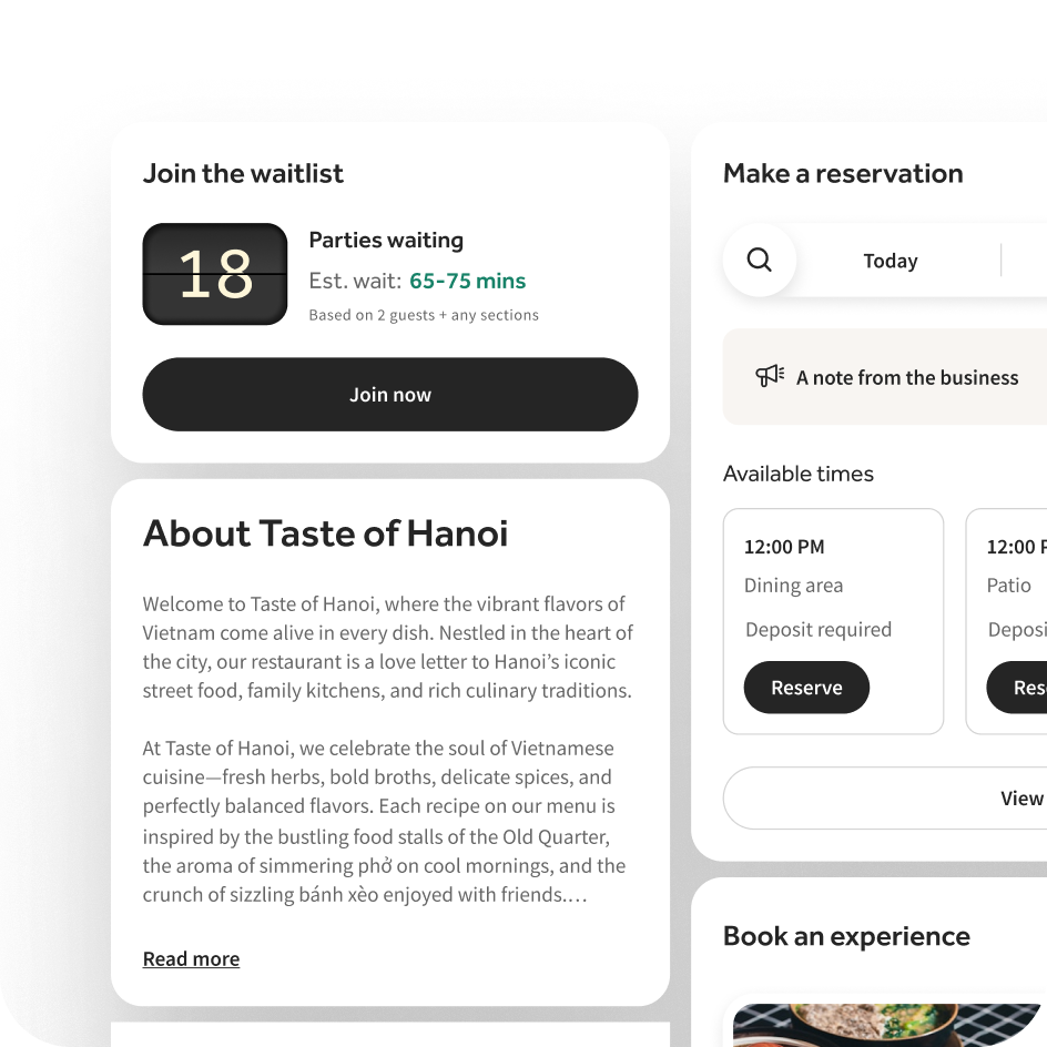 Clear information hierarchy UI