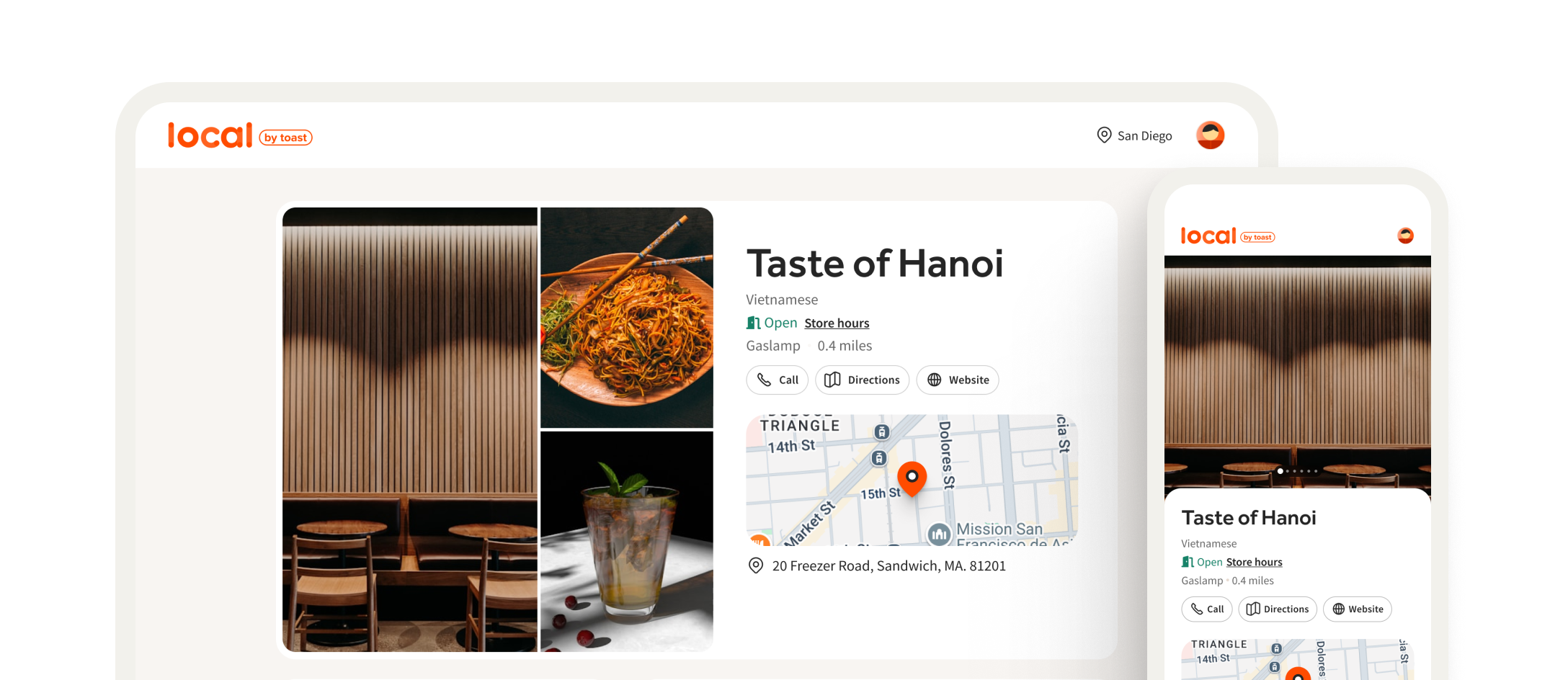 Restaurant detail and decision making UI