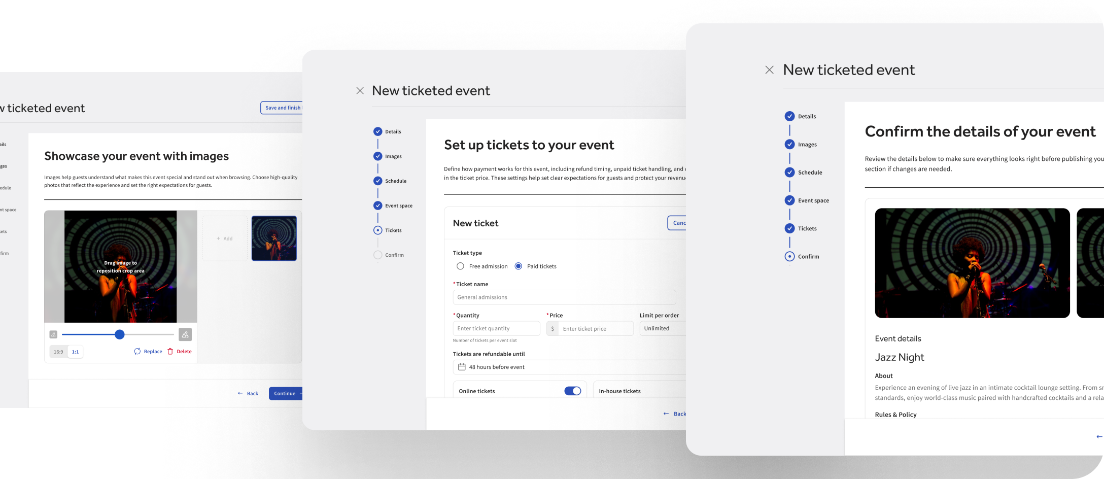 Set up and configurations UI